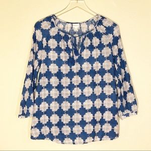 Merona | Blue/White Blouse XS